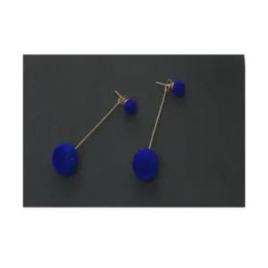 Women’s Round Ball Drop Dangle Earrings - Blue