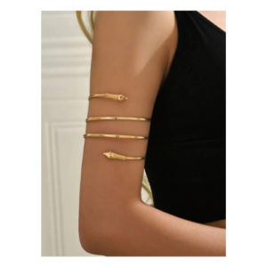 an image of a Minimalist Layered Snake Arm Band Cuff Bangle Upper Arm Cuff, Arm Bracelet, Arm Jewelry