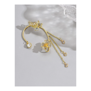 An Image of Rhinestone Butterfly Décor Ear Wrap Earring for Women