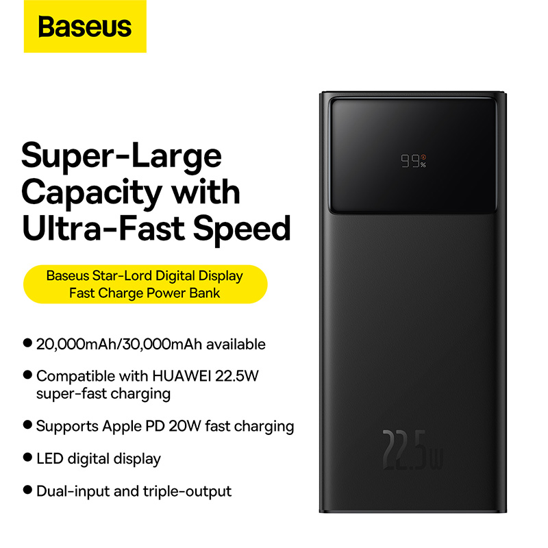 Baseus Star-Lord 20000mAh 22.5W Digital Display Fast Charge Power