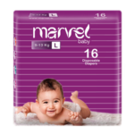 Marvel Baby Diapers Large  (16 PCS)