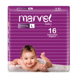Image of Marvel Baby Diapers Large (16 PCS)
