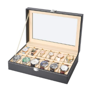 An Image of Watch Display Case Jewelry Collection Storage Organizer