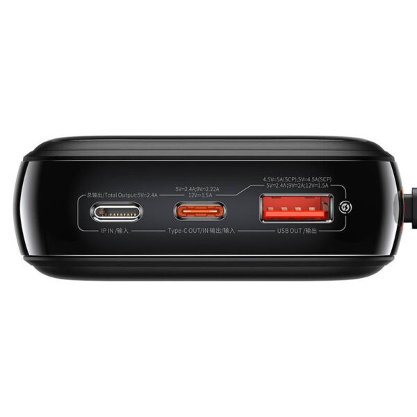 Baseus Qpow Pro 22.5W 20000mAh Digital Display Quick Charging Power Bank With Type-C Cable - Image 4