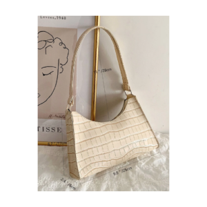 An Image of - White Croc Shoulder Bag for Women