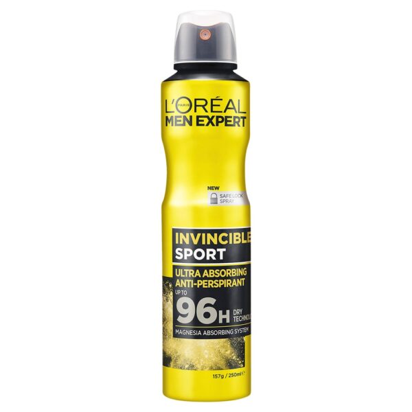 L'Oreals Men Expert Invincible Sport Body Spray 250ml
