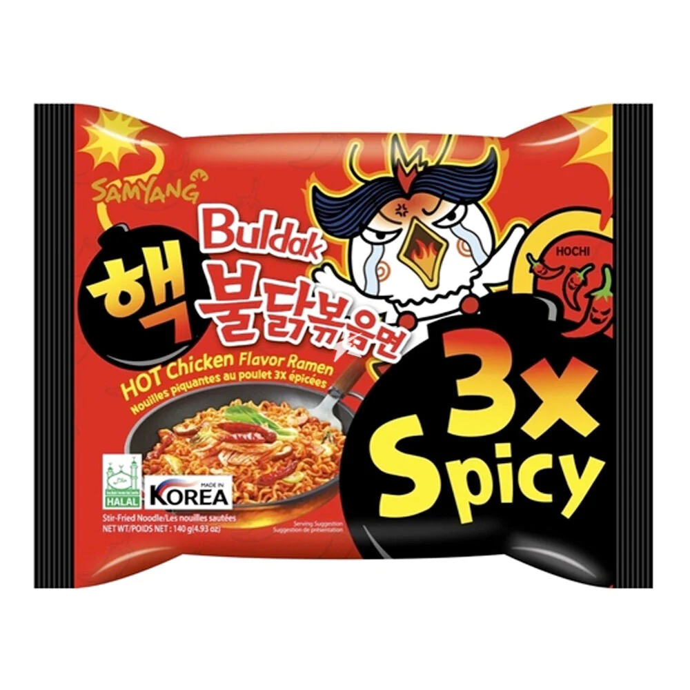 Curry Buldak Korean Spicy Hot Chicken Stir Fried Ramen Noodles