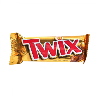 An image of TWIX Caramel Chocolate 2 Bar Twin (2x25g) 50G in a Gold wrapping with Red letters