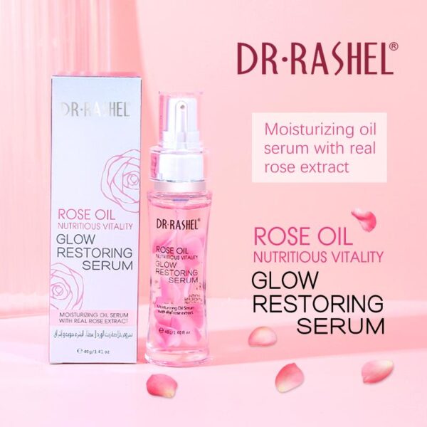 Dr Rashel Rose Oil Nutritious Vitality Glow Restoring Face Serum 40Gg - Image 3