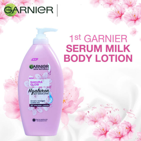 Garniers Sakura Glow Hyaluron Serum Body Lotion 400ml - Image 2