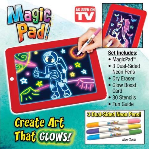 Magic Pad Light Up 3D Light Up Drawing Board Doodle Magic Glow Pad for ...