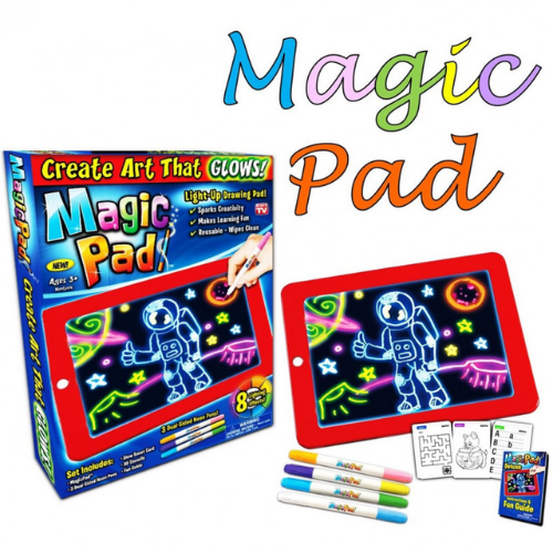 Magic Pad Light Up 3D Light Up Drawing Board Doodle Magic Glow Pad for ...