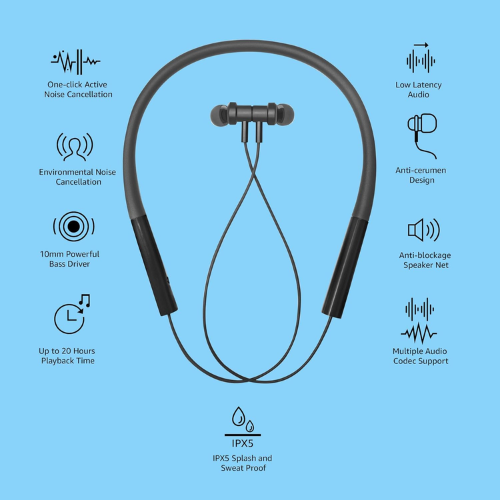 Mi neckband bluetooth deals earphone