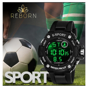 S-Sports Watch Waterproof Digital Watch Model 9191 Black