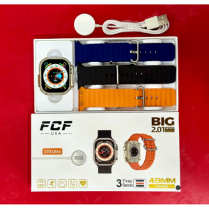 Smart Watch Z70 Ultra Series 8 3 Strap Black Orange Blue Wireless Charging Bluetooth Call 2.01 Inch 49MM Men Women Watch T900 T800 WS66