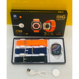 Smart Watch Z99 Ultra Series 8 3 Strap Black Orange Blue Wireless Charging Bluetooth Call 2.01 Inch 49MM Men Women Watch T900 T800 WS66
