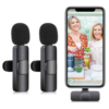 Dual Bluetooth Microphone K9 Wireless Lavalier Microphone