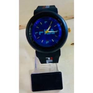Men's Quartz Watch with Silicone Strap With box Blue