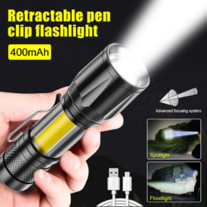 an image of Rechargeable Mini Flashlight COB LED Torch