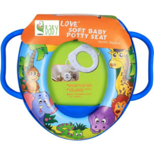 Rubela Portable Plastic Baby/Infant/Kids Printed Soft Padding Potty Training Toilet Lavatory Seat with Handles Multicolor - Up to 3 Years Potty Seat | INeedz KU85