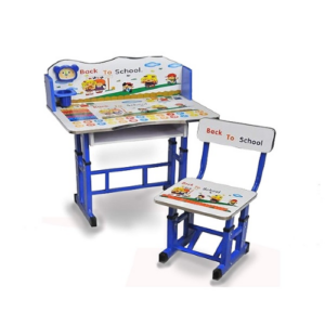 Kids Cartoon Design Back to School Study Table and Chair (665)