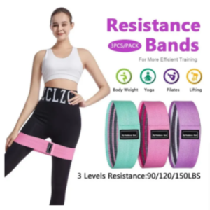 3Pcs/Set Non-Slip Elastic Band Set Fitness Hip Ring Hip Bands, Fitness Strength Exercise