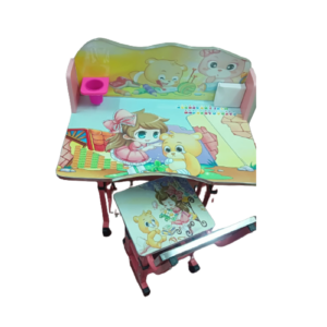 Kids Cartoon Design Girls Study Table and Chair (665)