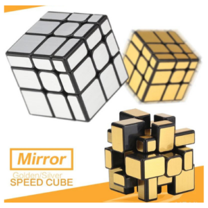 Mirror Cube 3x3x3 (Silver / Gold) Rubik Cube Smooth Brain Teaser Rubik Puzzle