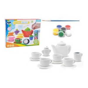 15 Pcs Ceramic Tea Set Painting Toys for Kids