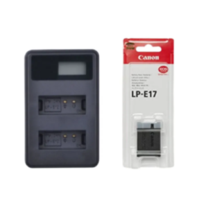 OEM Canon LP-E17 Battery 1040mAH with LCD Dual Battery Charger