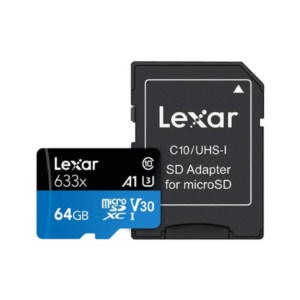 Lexar 64GB Professional 633x 4K micro SDXC UHS-I C10 U3 V30 UHD