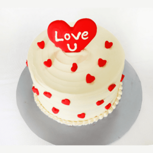 3 Tier Ribbon Cake with Hearts 1 kg