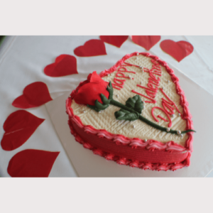 Ribbon Valentine Heart with Rose 500g