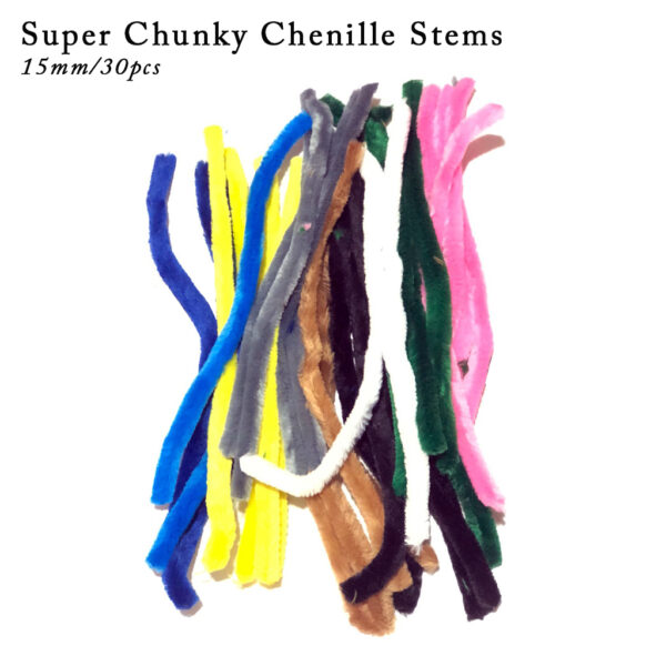 Super Chunky Pipe Cleaners Assorted Colours