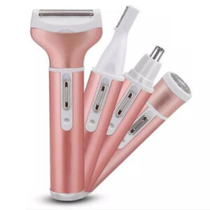 4 in 1 Geemy GM-3074 Rechargeable 4 in 1 Nose and Hair Trimmer Full Body Girls Ladies Groomer Shaving KIT