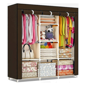 3 Door Portable Folding Wardrobe Cupboard
