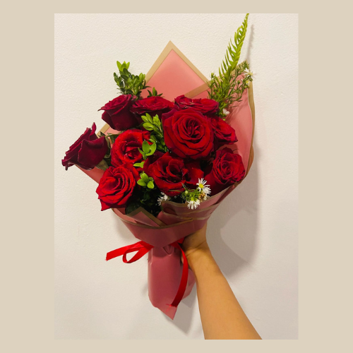Dazzling Decadence - A Bouquet of Ten Roses