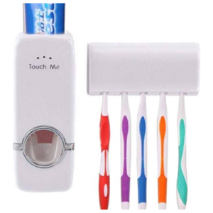 Omiqolanka Automatic Toothpaste Dispenser with Toothbrush Holder