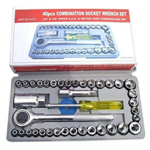 Aiwa 40 Pc Socket Wrench & Tool Kit Set