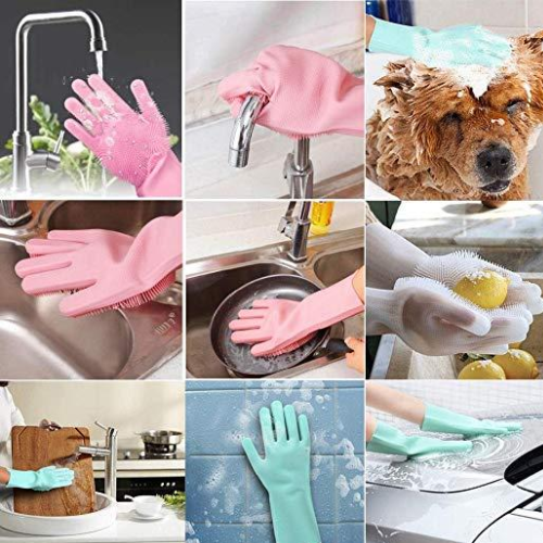 2Pcs Reusable Silicone Heat Resistant Gloves