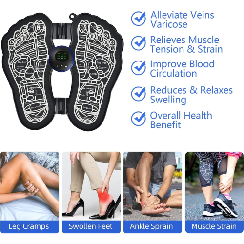 EMS Bioelectric Acupoints Massager Mat Foot Acupressure Mat