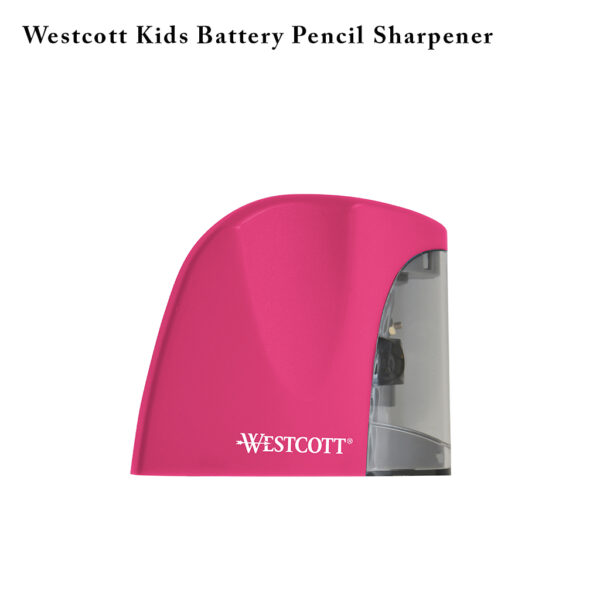 Westcott Kids Battery Pencil Sharpener - Pink