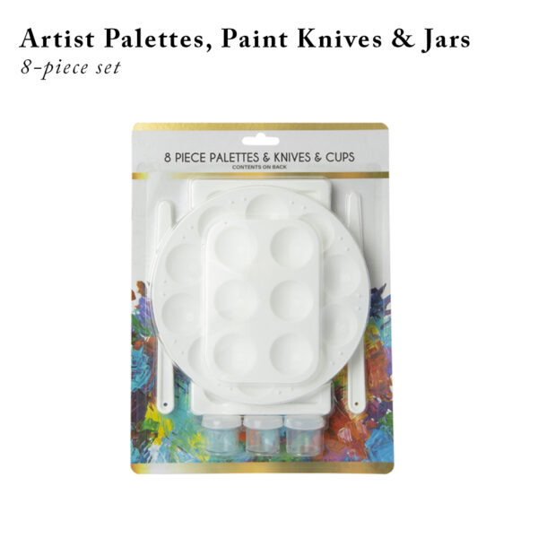 Artist Palettes, Paint Knives & Jars