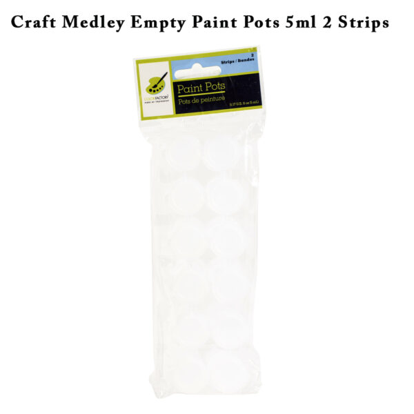 Craft Medley Empty Paint Pots Strips 2/Pkg 5ml - Image 3