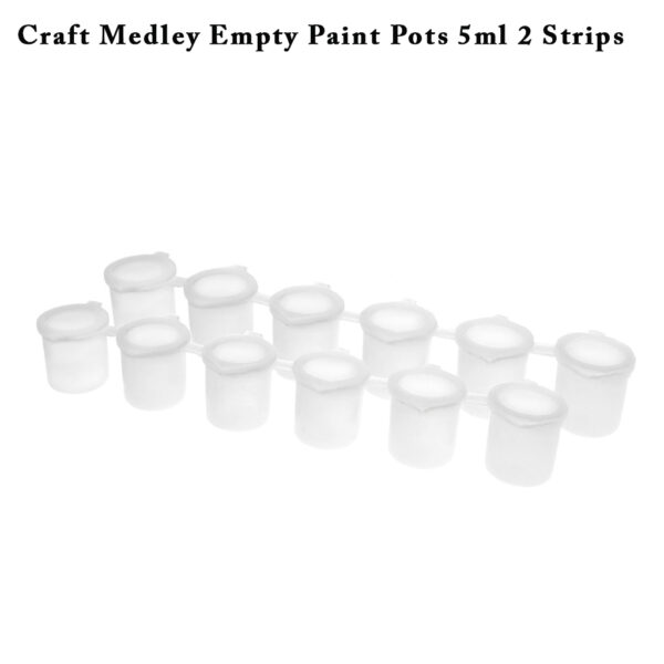 Craft Medley Empty Paint Pots Strips 2/Pkg 5ml