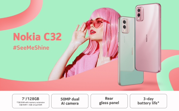 NOKIA C32 7GB/128GB Mobile Phone