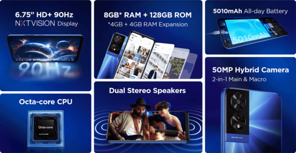 TCL 505 4GB 64GB Mobile Phone