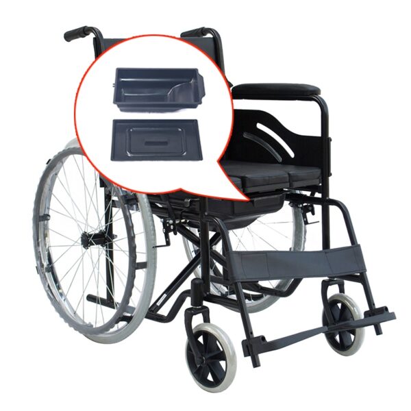 Commode Wheel Chair With Seat Belt