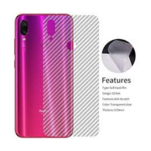 Transparent Ultra Thin Fit Transparent Carbon Fiber Film Phone Case Wrap Protective Back Sticker for Redmi 7