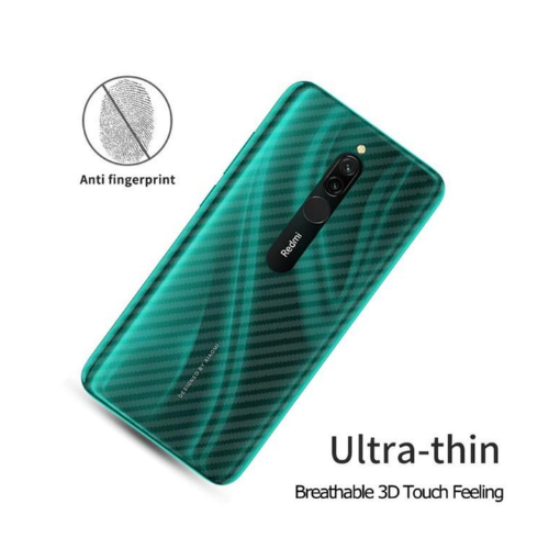 Ultra Thin Fit Transparent Carbon Fiber Film Backsticker for Redmi RM 8 - Quickee Ultra Thin Fit Transparent Carbon Fiber Film Backsticker for Redmi RM 8
